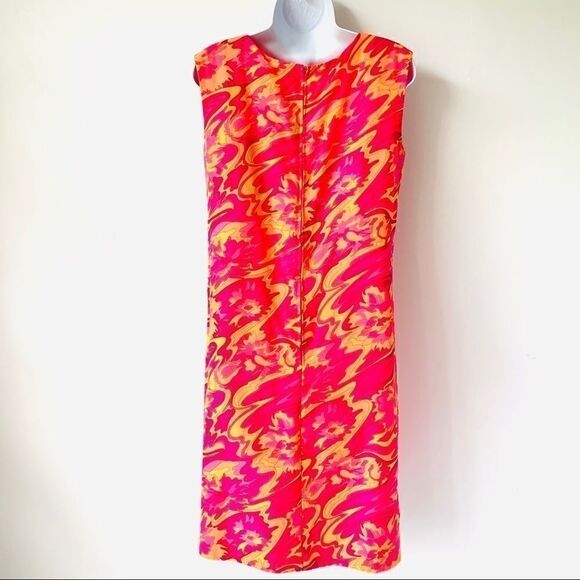 VINTAGE 70’s HANDMADE PSYCHADELIC PRINT DRESS - Picture 3 of 8